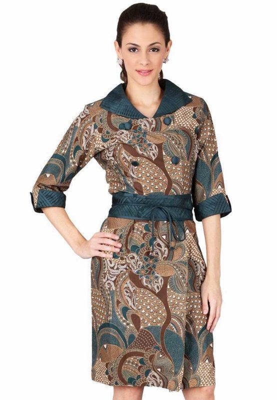 baju batik lengan pendek perempuan