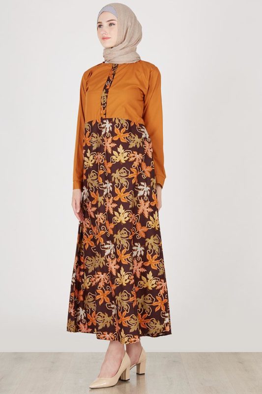 model dress batik motif bunga