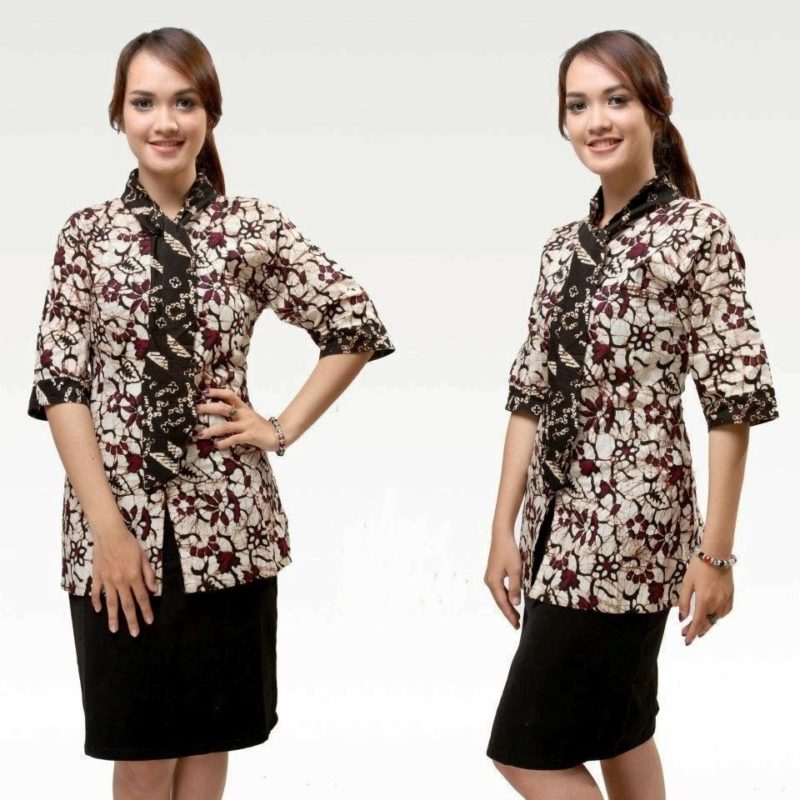 model baju batik lengan pendek wanita