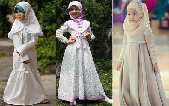 model baju pesta anak perempuan muslim