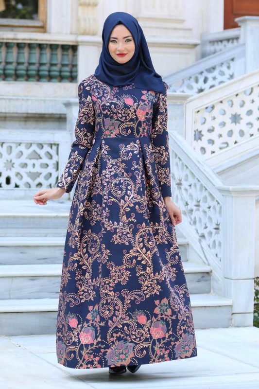 Paling Baru Model Dress Panjang Batik Kombinasi Polos