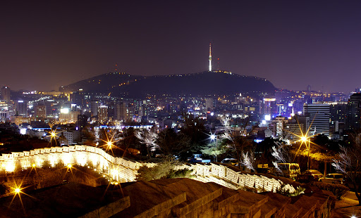 pemandangan korea di malam hari